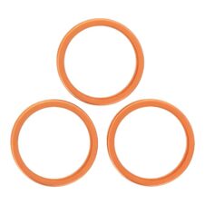 High Quality 3pcs/set Rear Camera Glass Lens Metal Outside Protector Hoop Ring (Orange) for iPhone 17 Pro Max / 17 Pro