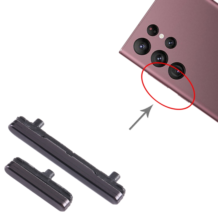 10pcs Power Button + Volume Control Button for Samsung Galaxy S22 Ultra 5G SM-S908 - 图片 2