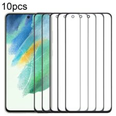 10pcs Front Screen Outer Glass Lens with OCA Optically Clear Adhesive for Samsung Galaxy S21 FE SM-G990B
