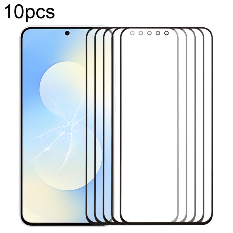 10pcs Front Screen Outer Glass Lens with OCA Optically Clear Adhesive for Galaxy S25 FE SM-S731B