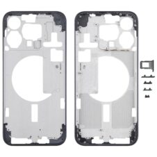 OEM Middle Frame Bezel Plate with Side Keys + Card Tray for iPhone 15 Pro Max
