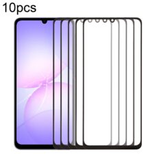 For Galaxy A07 4G SM-A075B 10pcs Front Screen Outer Glass Lens with OCA Optically Clear Adhesive